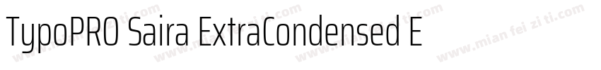 TypoPRO Saira ExtraCondensed ExtraB字体转换